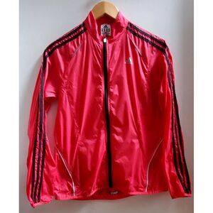 Adidas Jacket Response Formotion Running Light Coat Coral/Black/Reflct Zip WOM M